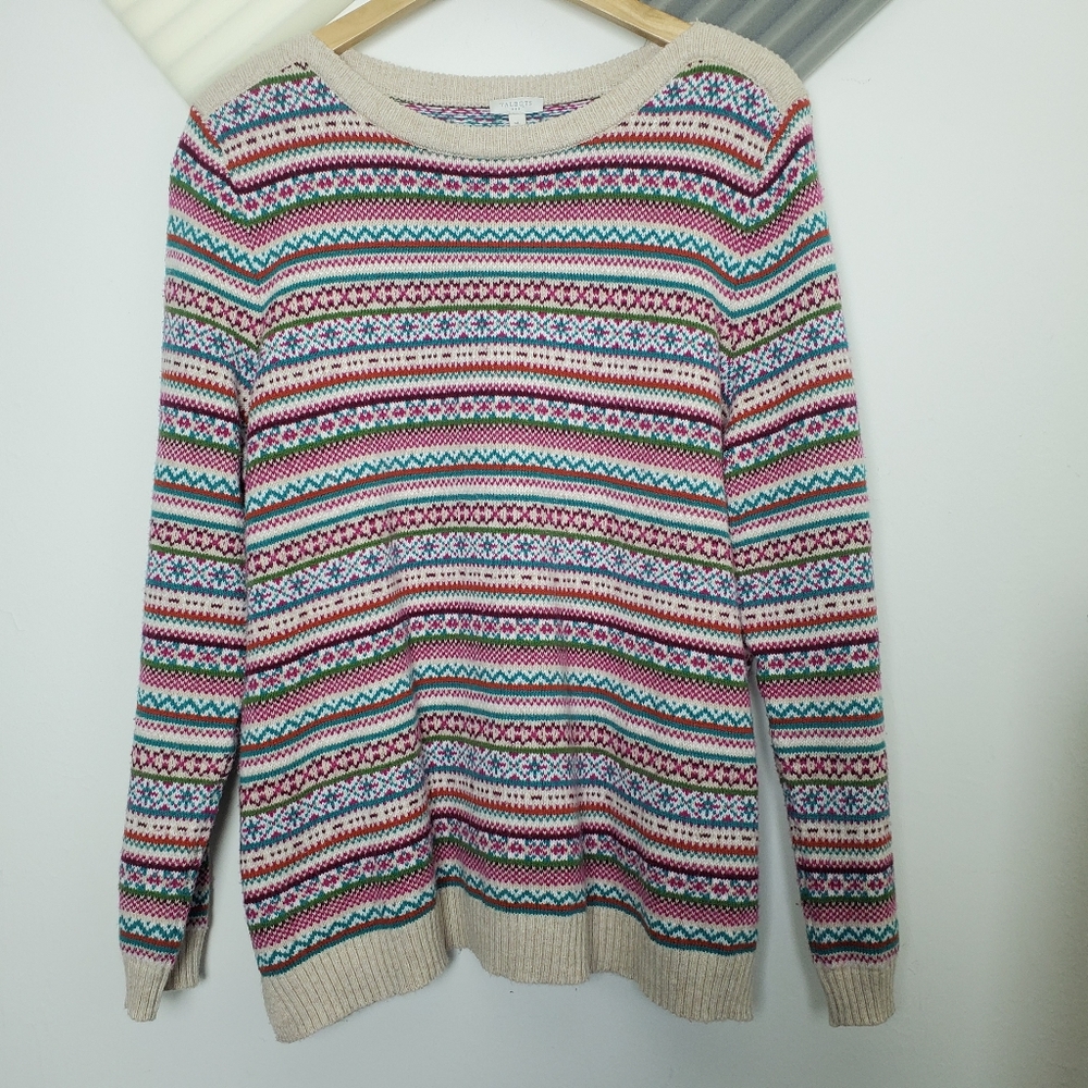 Talbots | Colorful crewneck sweater Size XL